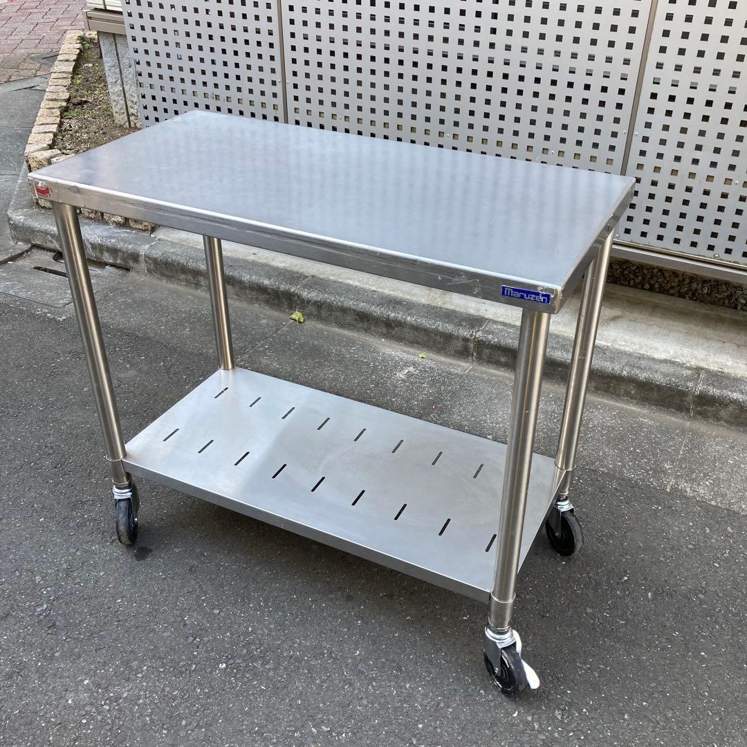 Maruzen マルゼン ステンレス作業台 厨房 業務用 キャスター付 - メルカリ