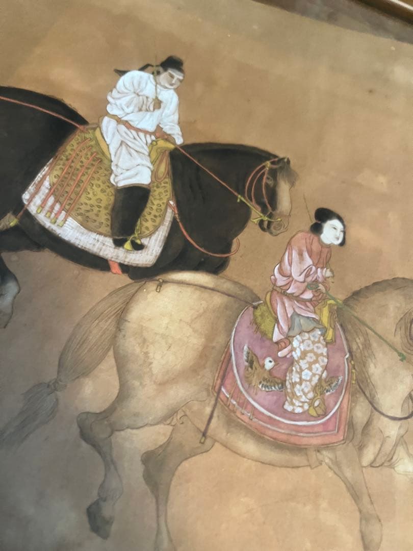 希少 中国 版画 絵画 骨董 アート 虢国夫人遊春図