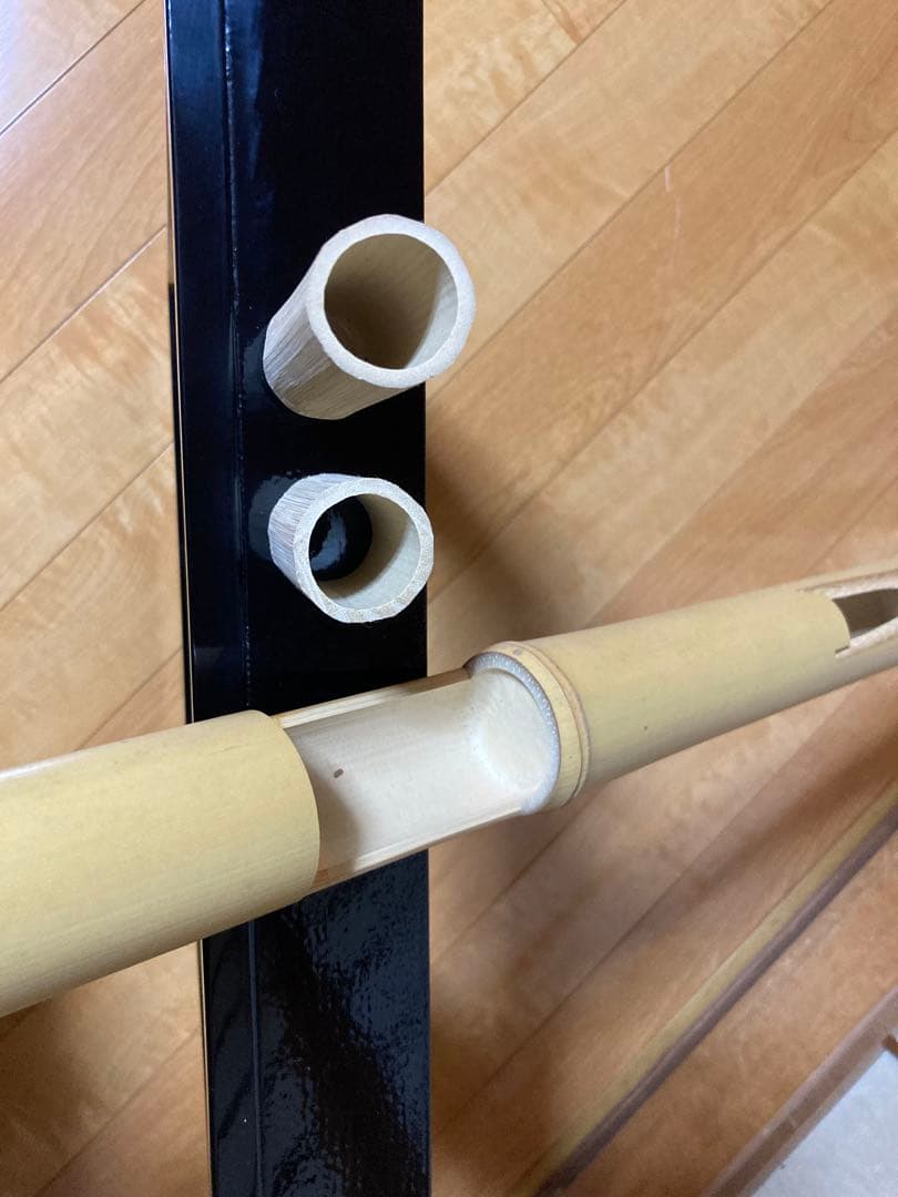 茶道具/野点傘 歌花筒(短冊掛 花入掛) 付 茶席用 茶会 和傘