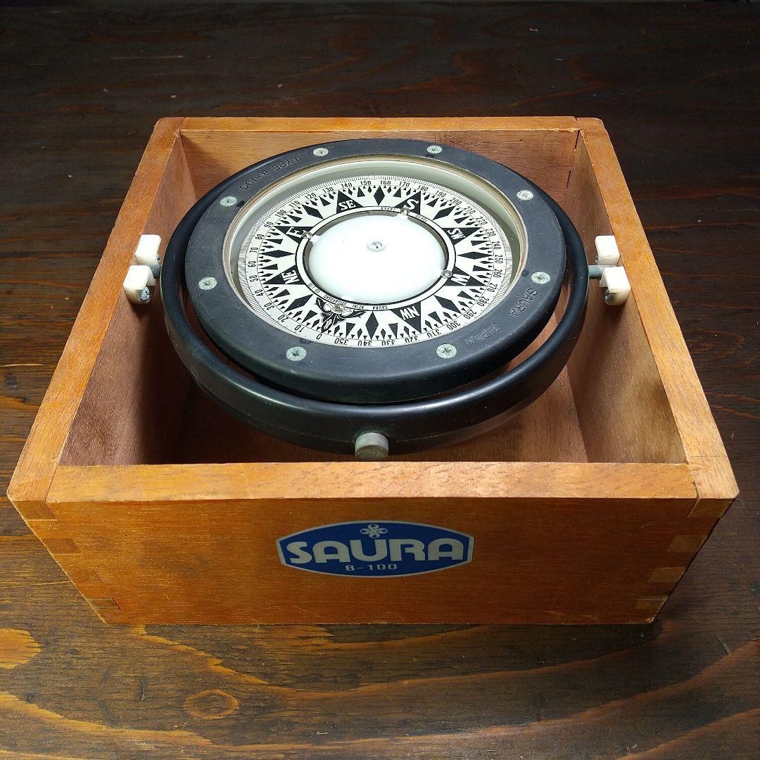 SAURA 佐浦計器製作所 箱入りコンパス B型羅針盤 B-100 船舶用羅針盤