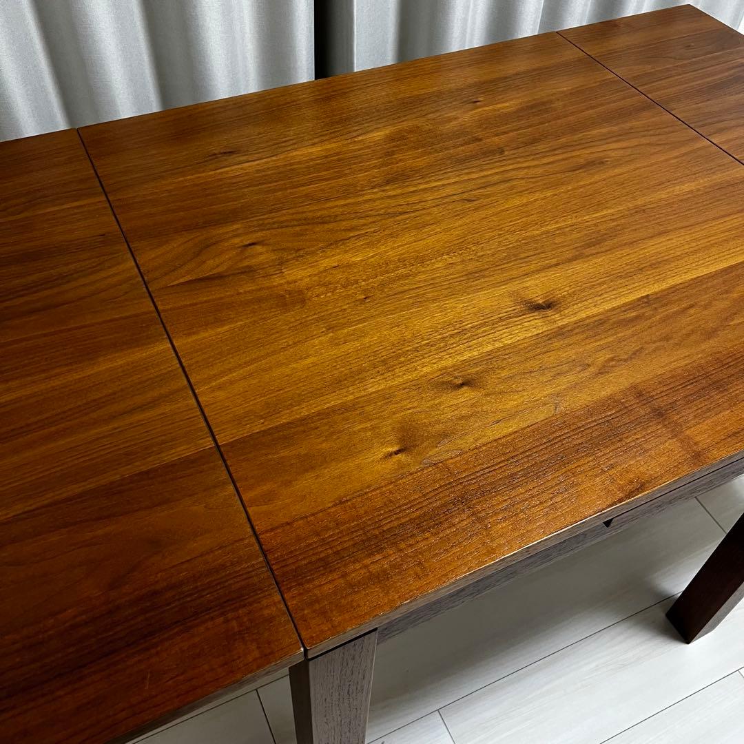 【美品】unicoTRITO(トリト)エクステンションテーブル伸長式ウォルナット