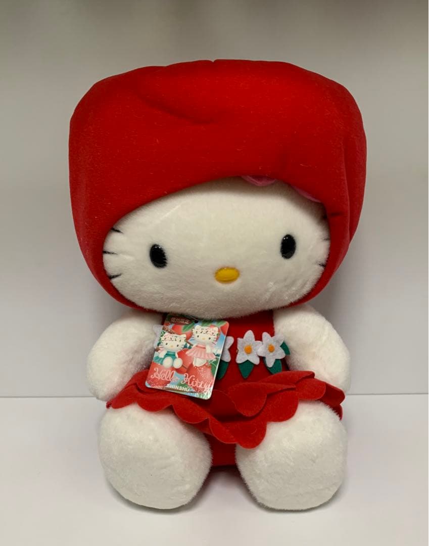 ハローキティ丸りんごクッションマスコットぬいぐるみレトロ