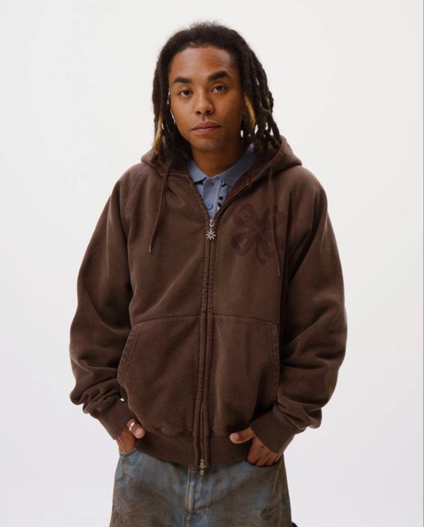 トップス BoTT Washed Lucky Logo Zip Hoodie L