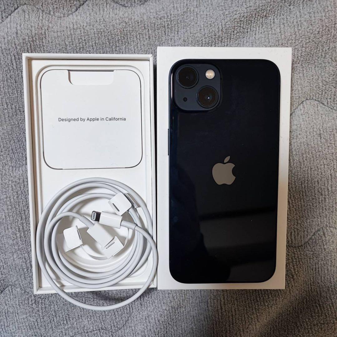 Apple iPhone 13 ミッドナイト 本体 充電ケーブル付き スマートフォン