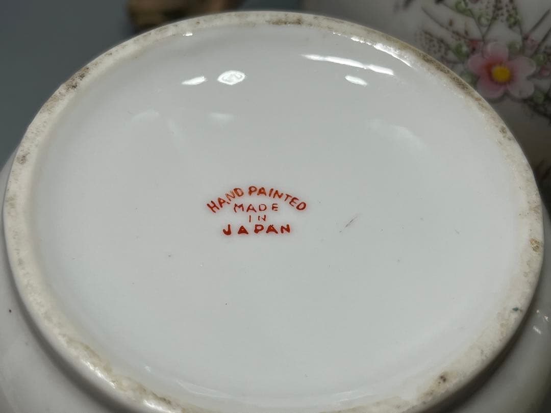 大正〜昭和初期　輸出向　九谷焼　ティーポット　シュガーポット　ミルクピッチャー