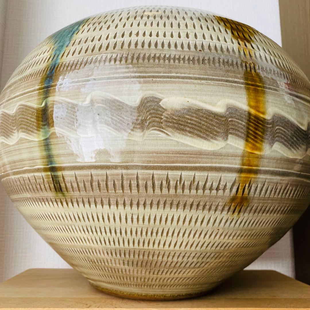 ⚫︎蔵出し 小石原焼 大花瓶 工芸品 和ラ