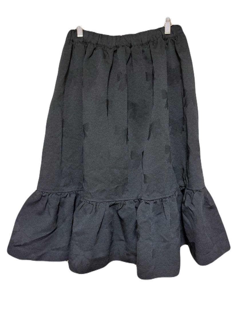 コムデギャルソンガール　2024AWポリ縮絨リボンスカート