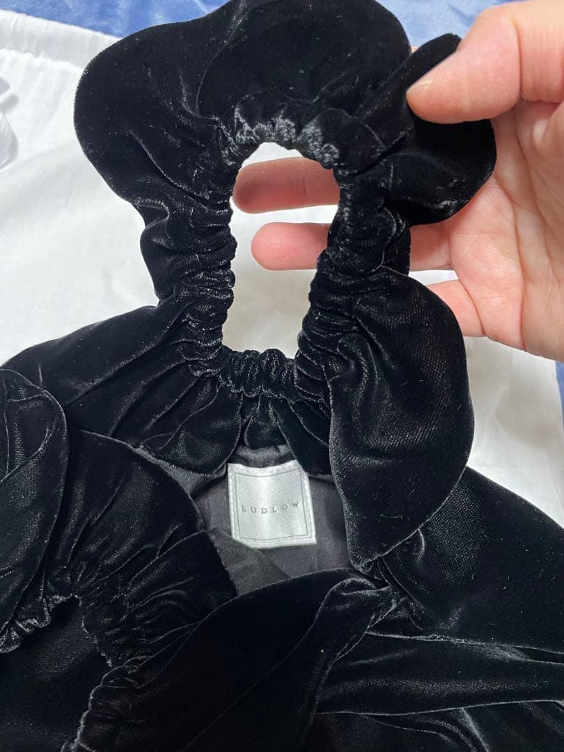 ラドロー ludlow ベルベット　ハンドバッグ　バッグM