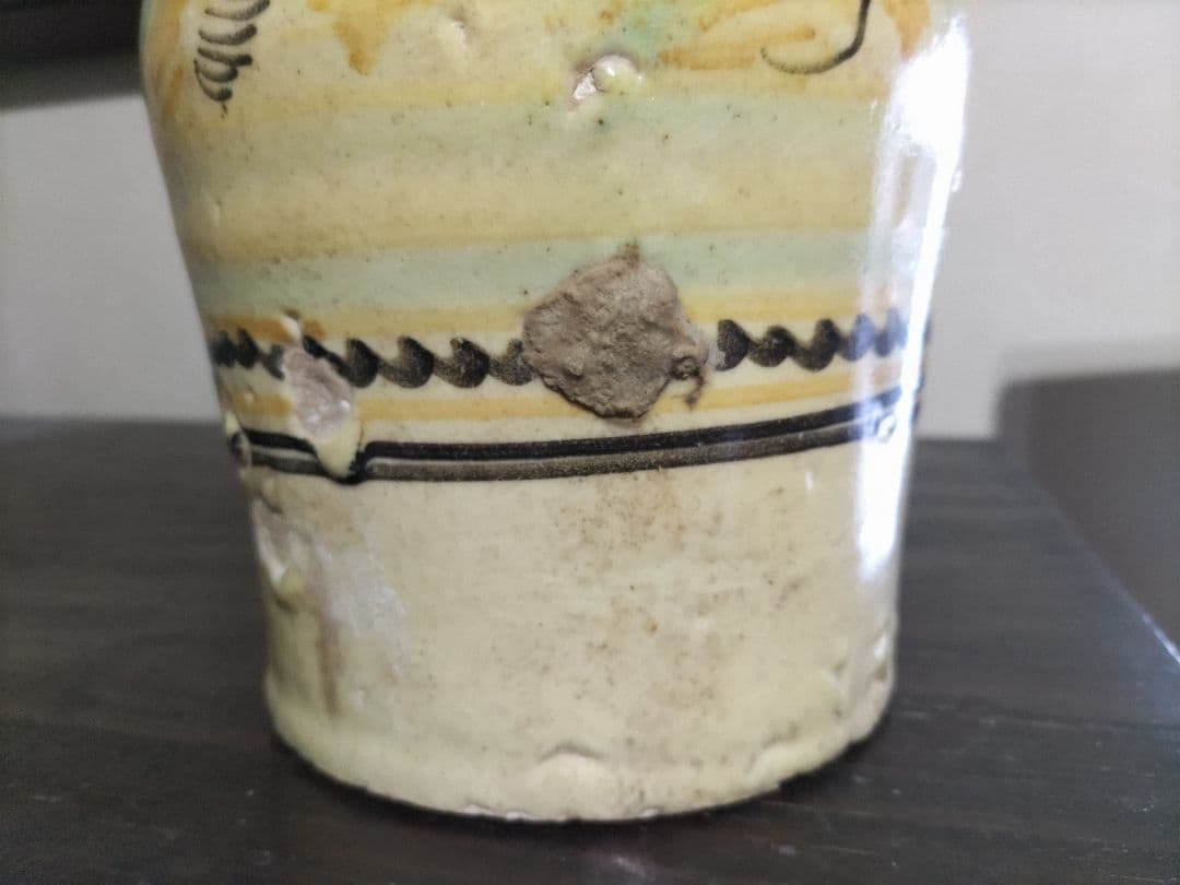 骨董　欧州古陶磁　手付　水注　スペイン　18～19世紀？