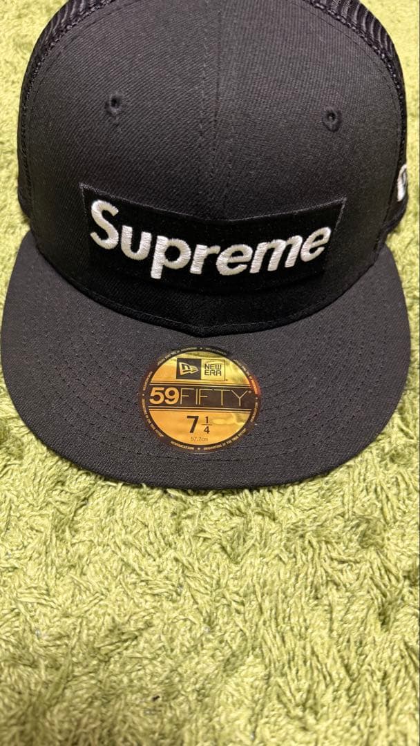 Supreme 59FIFTY ベースボールキャップ ブラック 7 1/4 - メルカリ