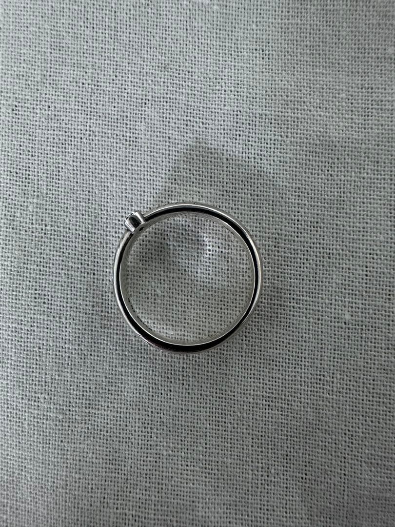 agete アガット　シルバー　ダイヤ　リング　11号　ヴィンテージ感