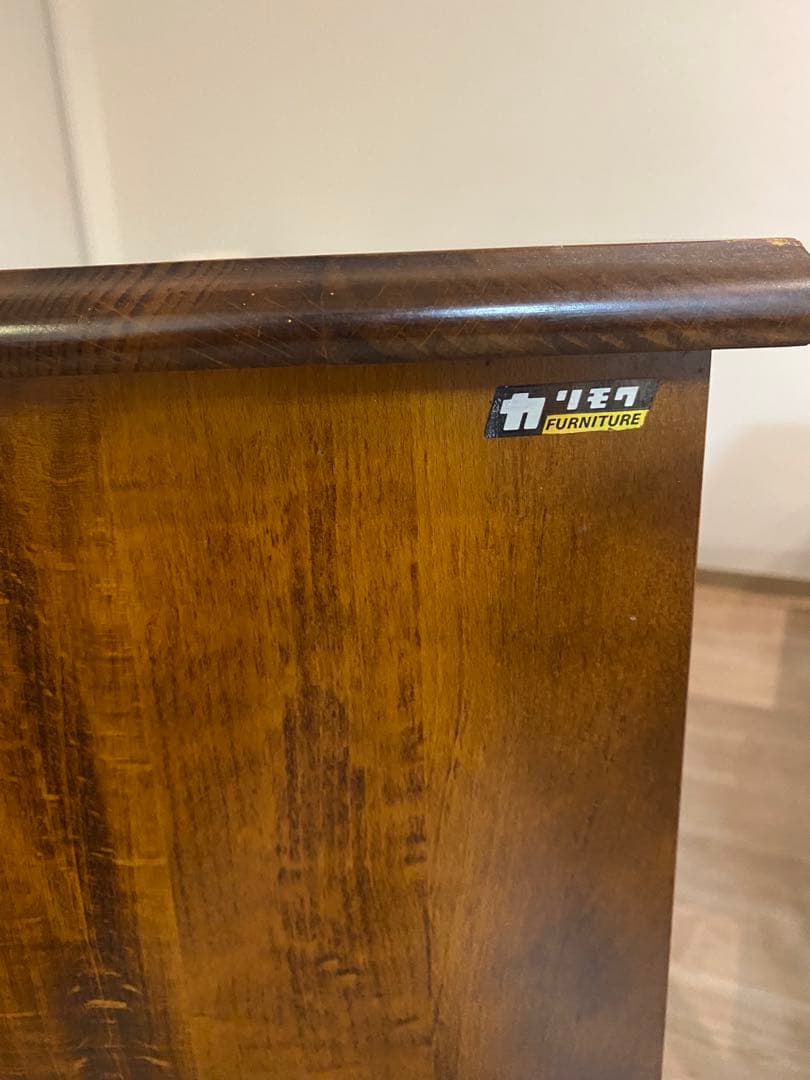 カリモクコロニアル木製クラシック電話台 ライティングビューロ ろくろ