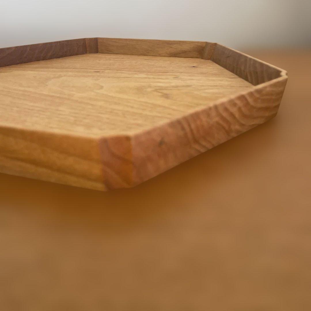 加藤良行　木製 六角　盆　トレイ
