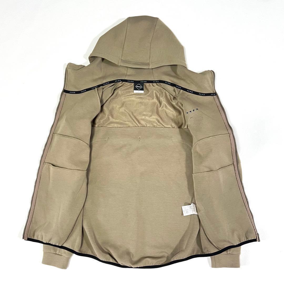 FCRB ベンチレーションフーディ ジップアップフーディ ベージュ S