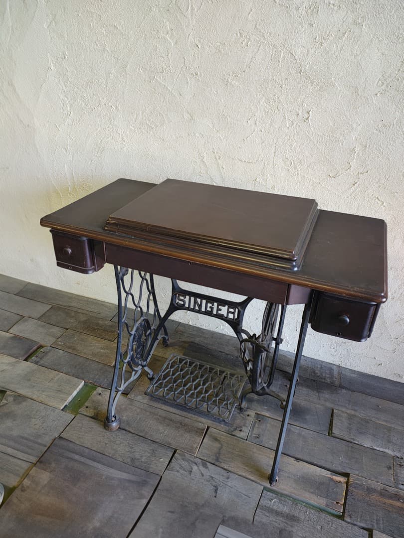 SINGER ミシンテーブル 引き出し付き ビンテージ M0166