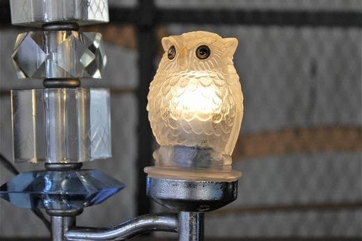 品番 a-0319 電気スタンド 梟 レトロ アンティーク 照明 灯り ふくろう