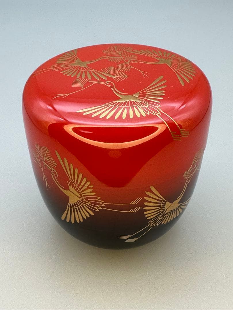 茶道具 棗 西村松雲 松喰鶴