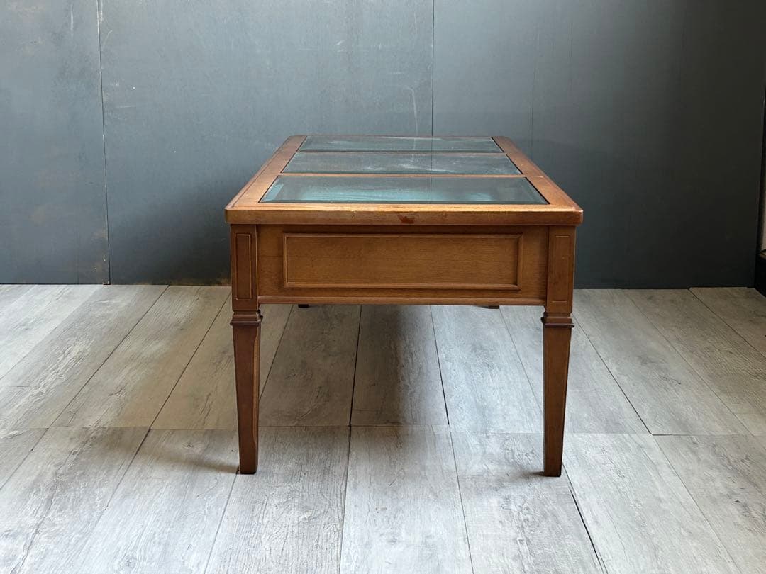 希少　maruni マルニ　オールドマルニ　ガラステーブル　ローテーブル　YZ