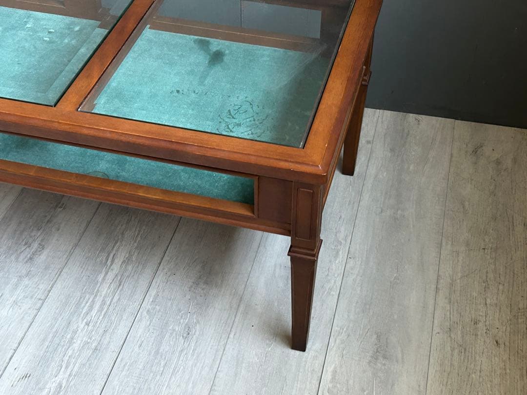 希少　maruni マルニ　オールドマルニ　ガラステーブル　ローテーブル　YZ