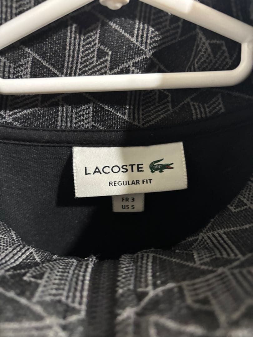 ラコステ　モノグラムジャガード　トラックジャケット S