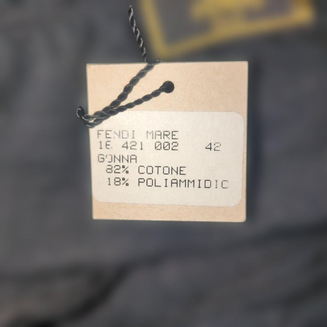 FENDI ロゴベロア調 タイトスカート