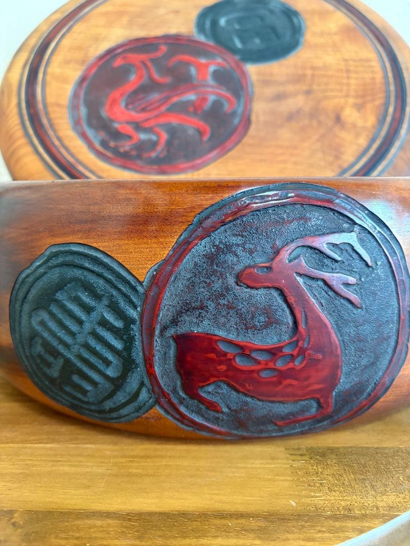 烏城彫茶櫃】☆登録商標付☆取込盆 岡山県：漆