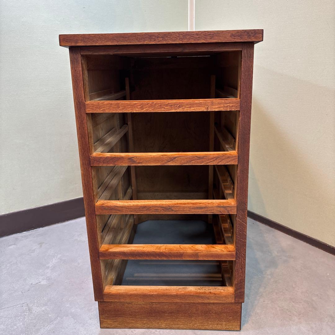 昭和レトロ 木製 5段引き出し｜無垢材 チェスト 大型ラック｜木製