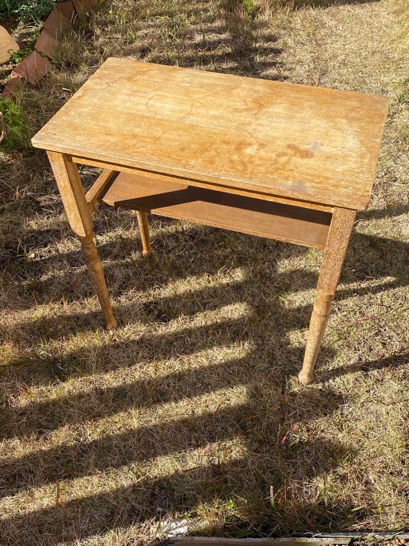 フレンチアンティークテーブル ナチュラル 古道具 シャビー 70's