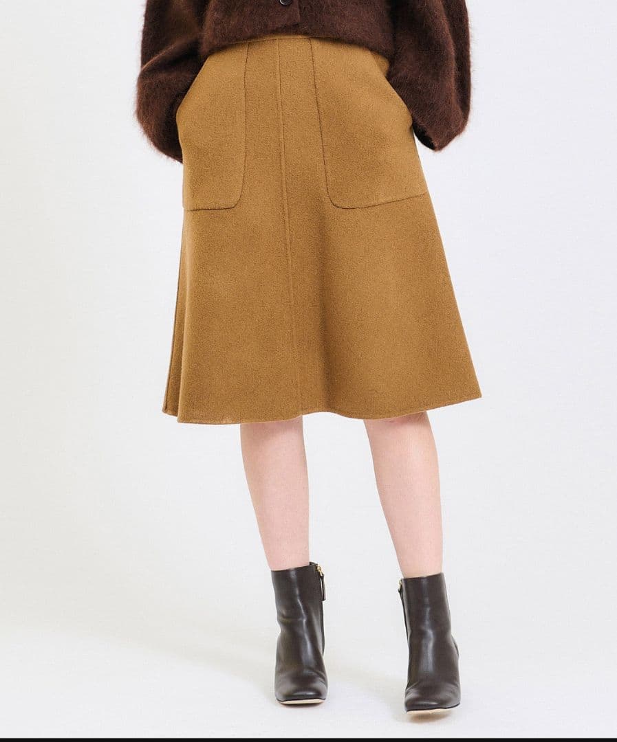 ESTNATION　パッチポケットリバースカート　ブラック　サイズ36