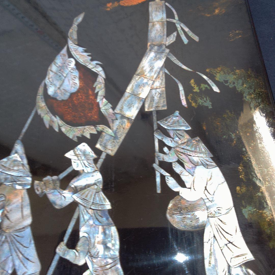 骨董4手彫り漆器 伝統的農村風景 4枚セット - メルカリ