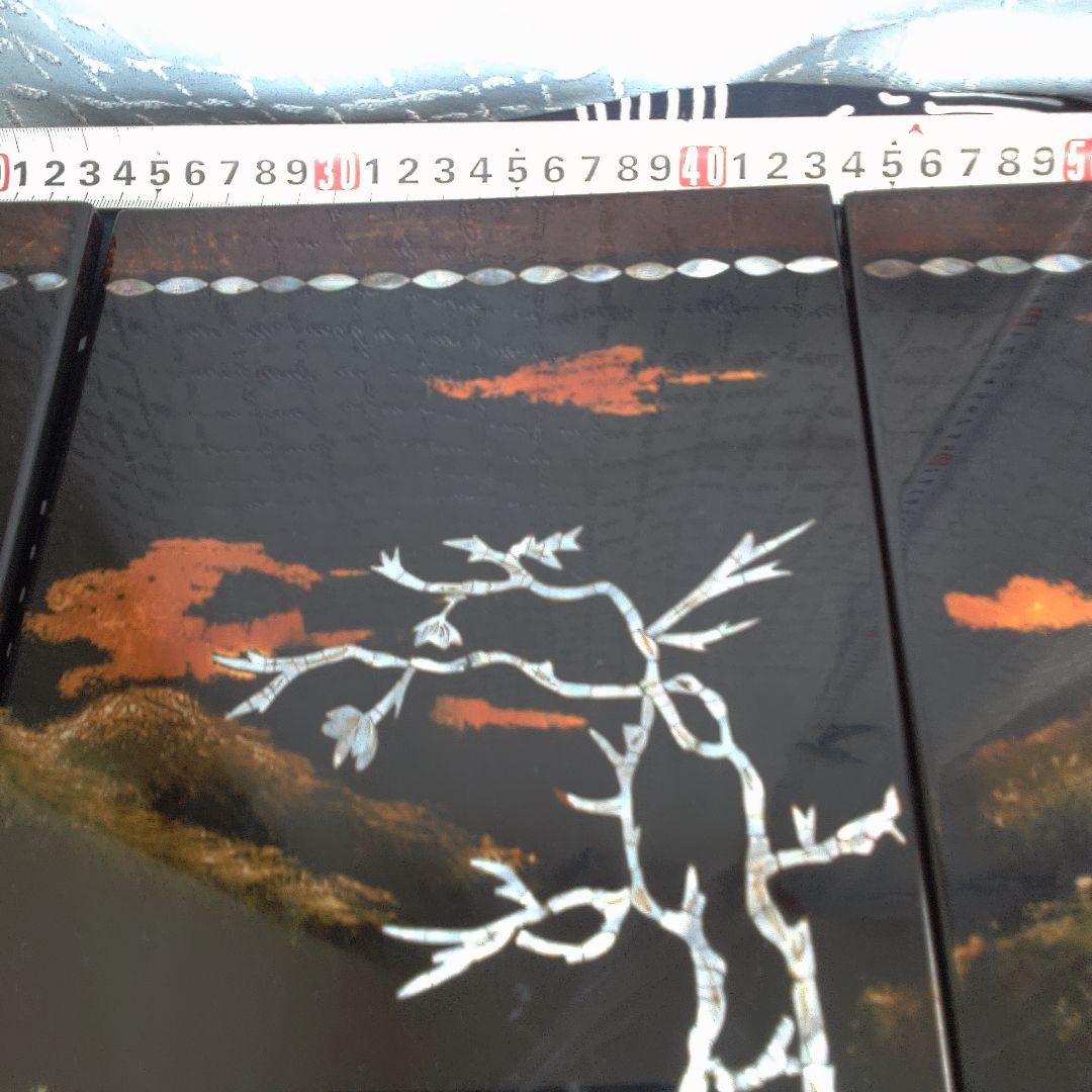 骨董4手彫り漆器 伝統的農村風景 4枚セット - メルカリ