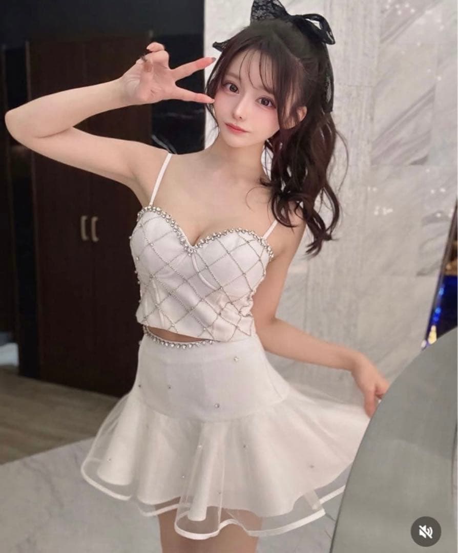 ROBE de FLEURS 如月れいちゃんコラボ　fm3758 white/M