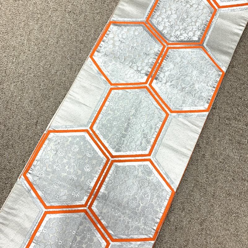 512ag23□七五三 七歳 女児 着物&袋帯 鼓 花文 青白□状態良好