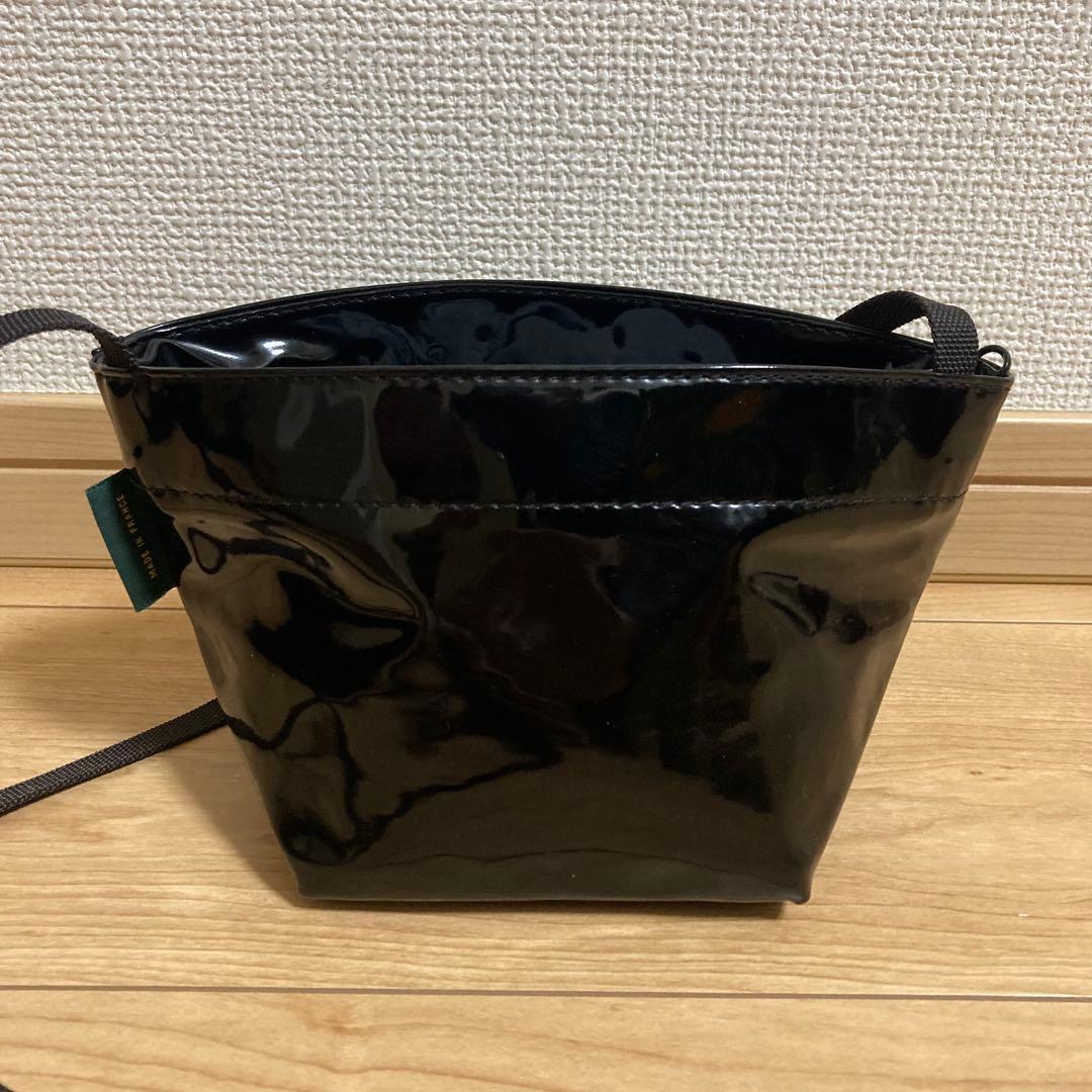 美品◉エルベシャプリエ◉LEEマルシェ雅姫さん別注◉エナメルショルダー◉黒