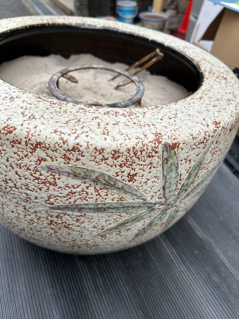 火鉢 7種8点セット 灰・炭セット 五徳 火箸 信楽焼 手あぶり おしゃれ