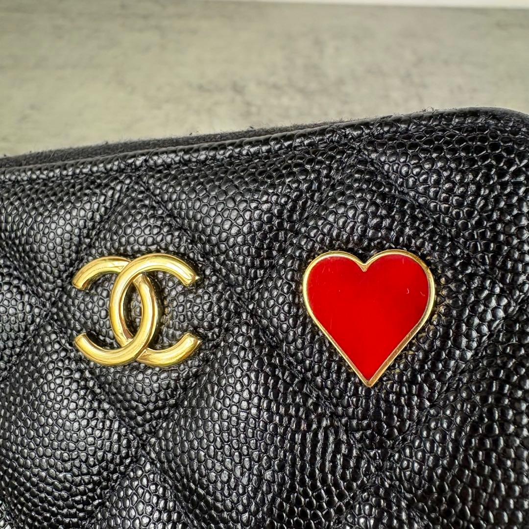 CHANEL キャビアスキン　トランプ　マトラッセ　ケース　カードケース