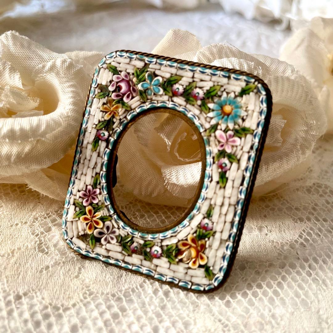 マイクロモザイクミニフレーム イタリアアンティーク 検:フランス