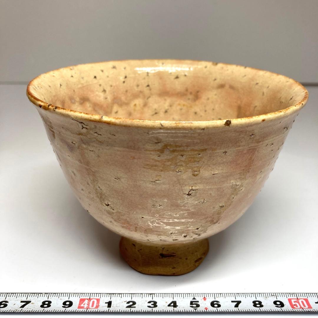 十三代 坂田泥華 萩焼茶碗 共箱 直径12.8㎝ 東Y5-