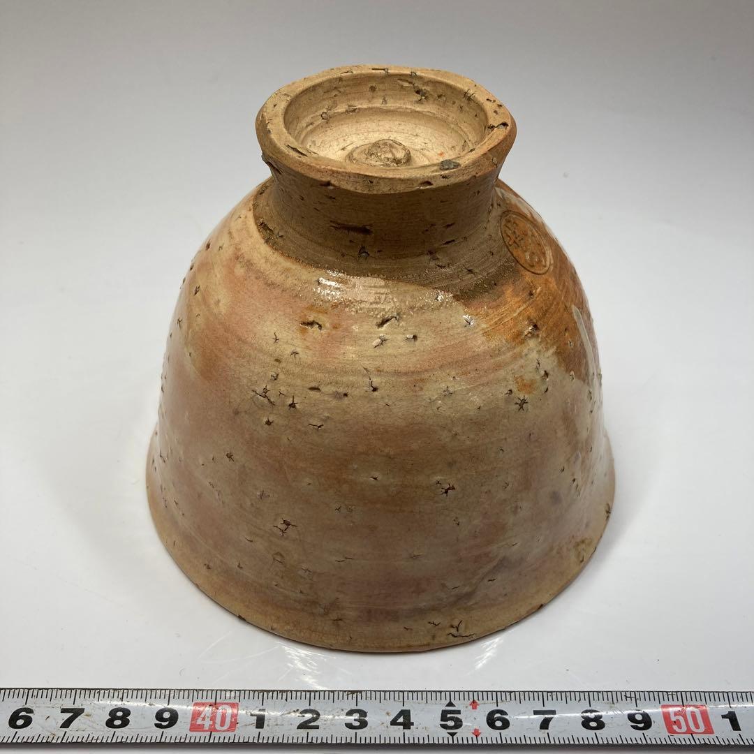 十三代 坂田泥華 萩焼茶碗 共箱 直径12.8㎝ 東Y5-