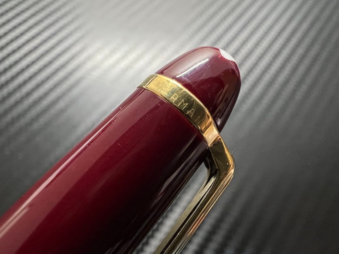 モンブラン 万年筆 極美品 144 F 中白 ボルドー