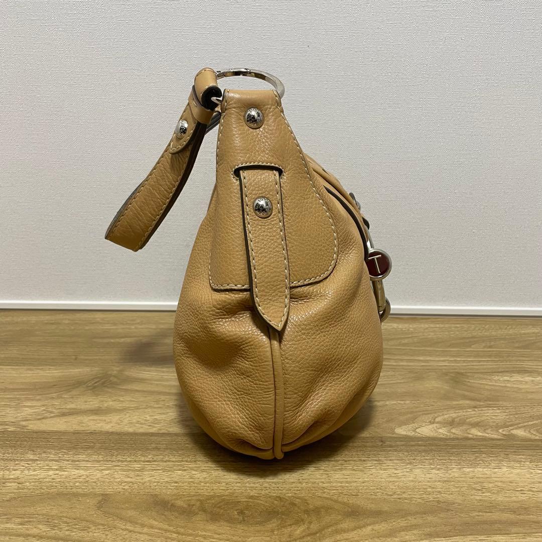 《美品》TOD’S （トッズ）レザー ショルダーバッグ ライトブラウン