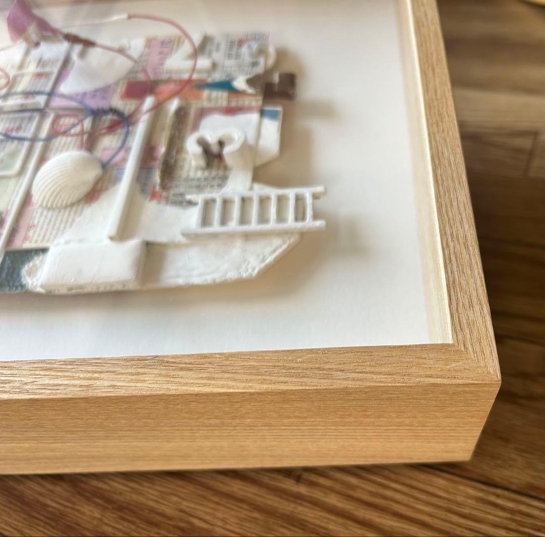 立体コラージュアート ウォールアート 額装済み