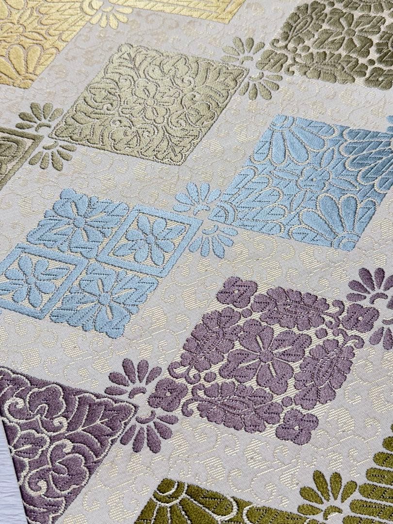 m-26 花菱 七宝 袋帯 正絹 六通 未使用極美品 - メルカリ