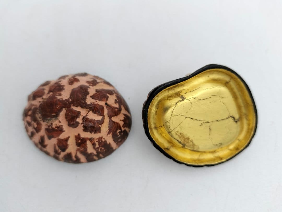 b119 【新品・未使用】香合 乾漆 椎茸 畦地粒俵 木箱 茶道具 多喜翁 風炉