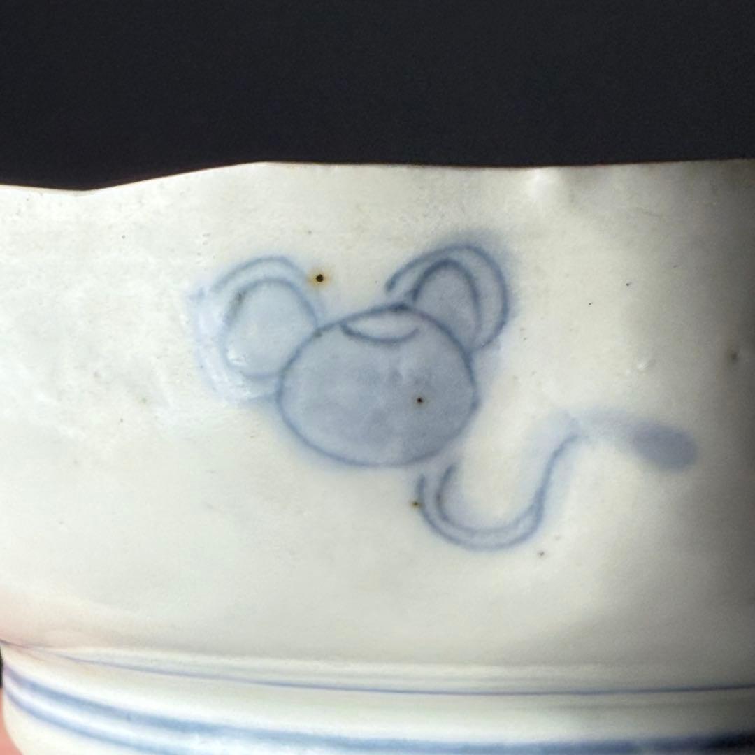 古伊万里 色絵千鳥文膾皿 12客 松 梅 蝶 魚 鹿の目 金蘭手 直径15cm