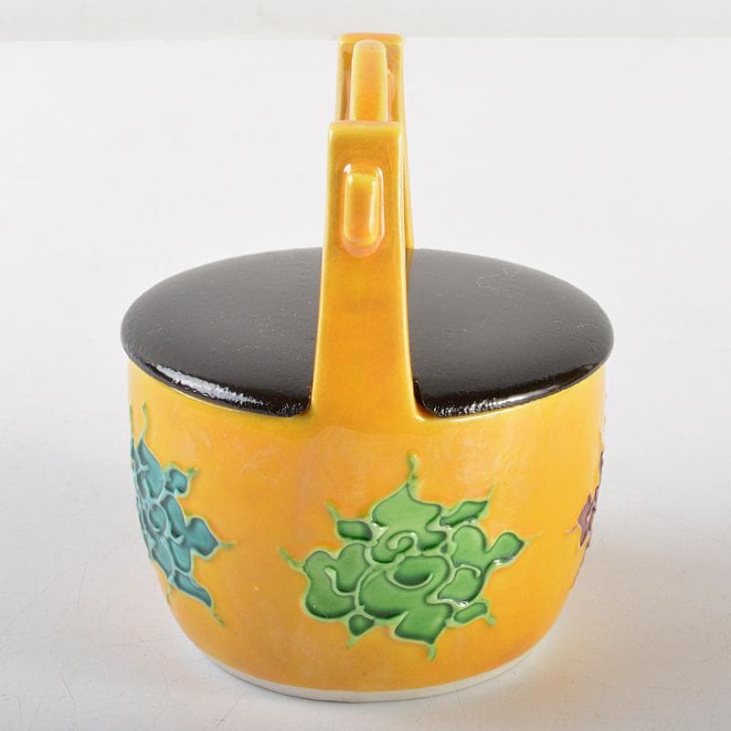茶道具 京焼 手塚祥堂造 黄交趾 手桶茶入 共箱 M R5787 - メルカリ