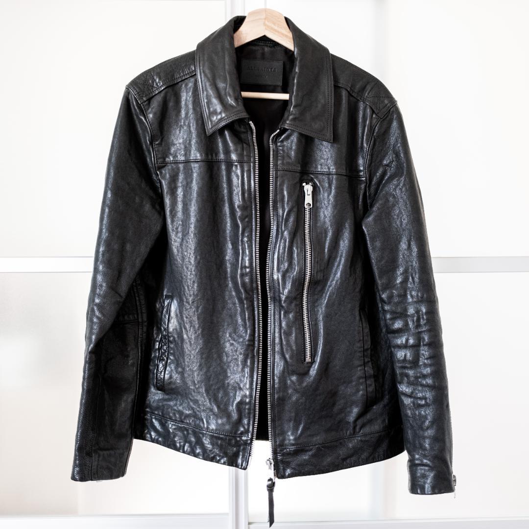 ALLSAINTS ブラック シングルライダースジャケット レザージャケット