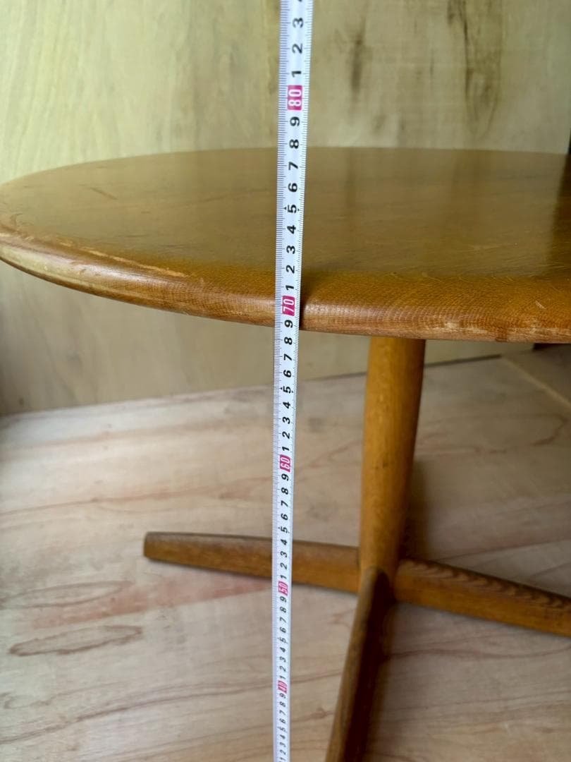 ②飛騨産業　キツツキ　円形テーブル　ダイニングテーブル　ヴィンテージ　インテリア