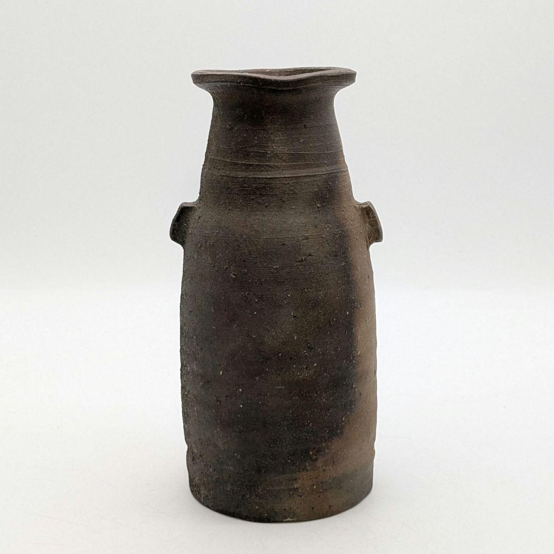 岡山県重要無形文化財 藤原建 備前焼 花入 合箱合布 花瓶 花器