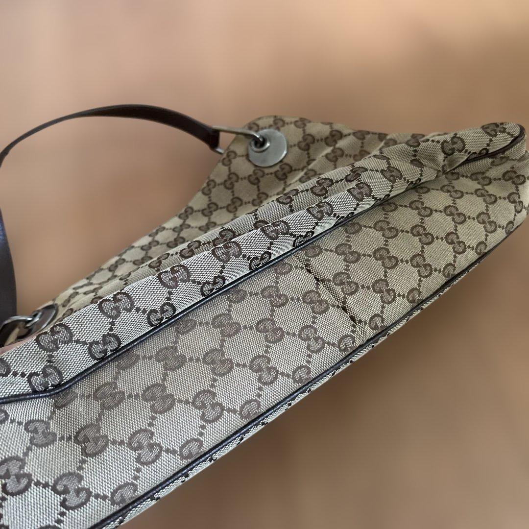 GUCCI グッチ　GGキャンバス　ショルダーバッグ　トートバッグ　ブラウン